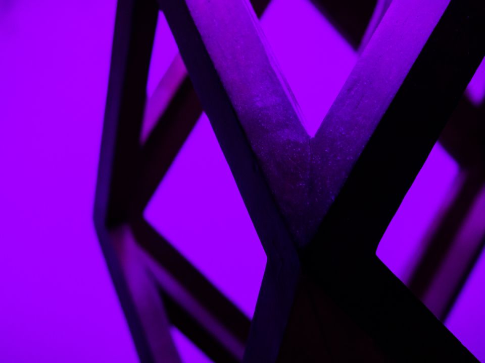 A detail of the interior finishes